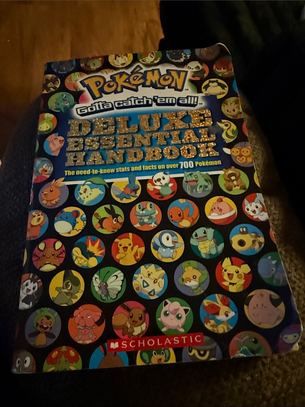 Scholastic Pokémon Deluxe Essential Handbook - Blue and Gold Glitter Cover